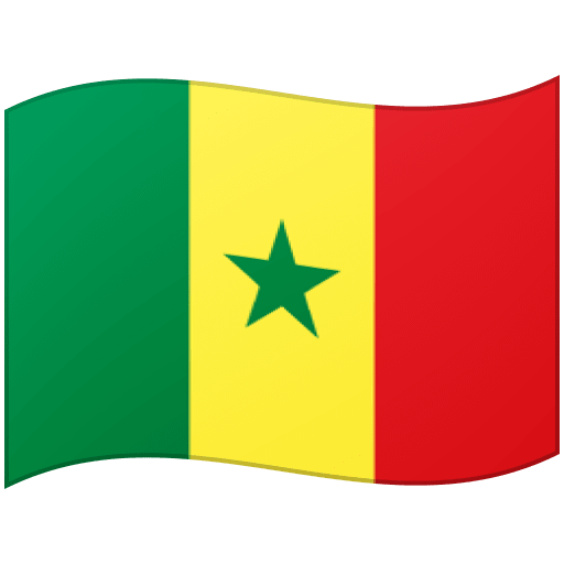 Google design of the flag: Senegal emoji verson:Noto Color Emoji 15.0