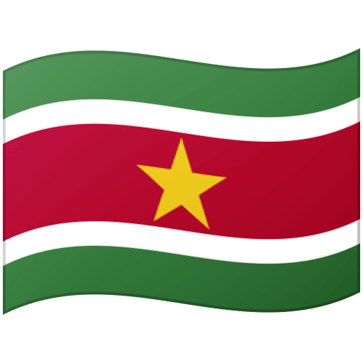Google design of the flag: Suriname emoji verson:Noto Color Emoji 15.0
