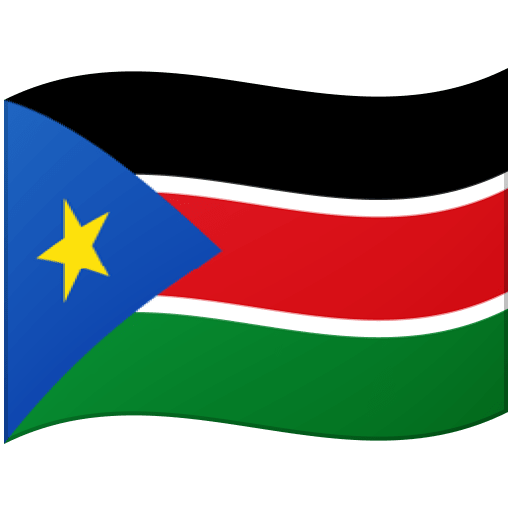 Google design of the flag: South Sudan emoji verson:Noto Color Emoji 15.0