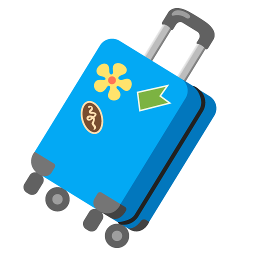 Google design of the luggage emoji verson:Noto Color Emoji 15.0