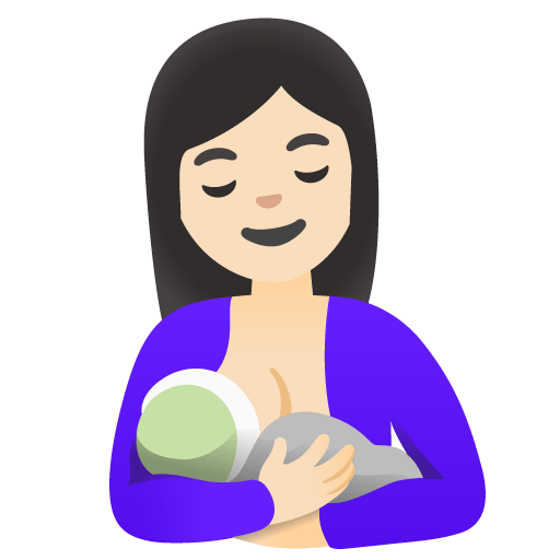 Google design of the breast-feeding: light skin tone emoji verson:Noto Color Emoji 15.0