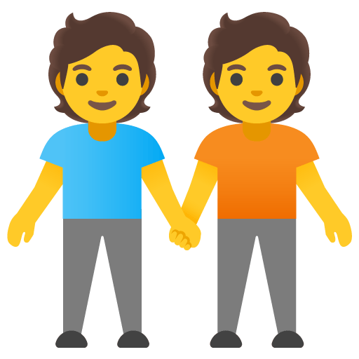 Google design of the people holding hands emoji verson:Noto Color Emoji 15.0