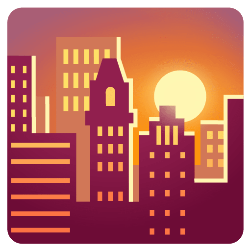 Google design of the sunset emoji verson:Noto Color Emoji 15.0