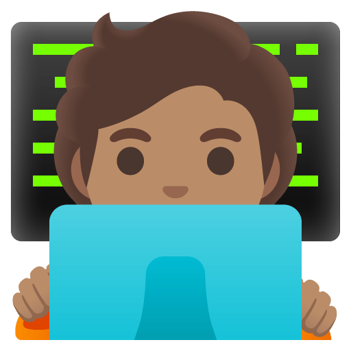 Google design of the technologist: medium skin tone emoji verson:Noto Color Emoji 15.0