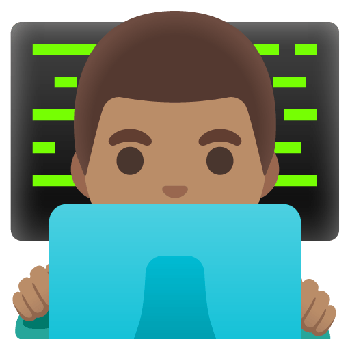 Google design of the man technologist: medium skin tone emoji verson:Noto Color Emoji 15.0
