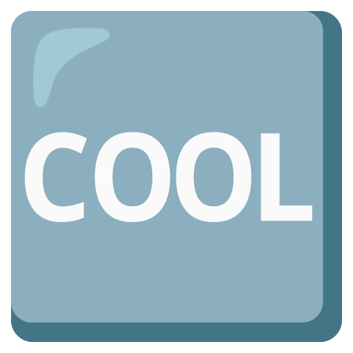 Google design of the COOL button emoji verson:Noto Color Emoji 15.0