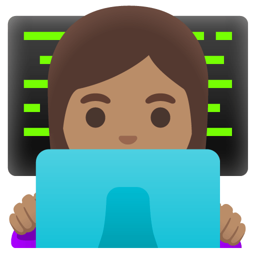 Google design of the woman technologist: medium skin tone emoji verson:Noto Color Emoji 15.0