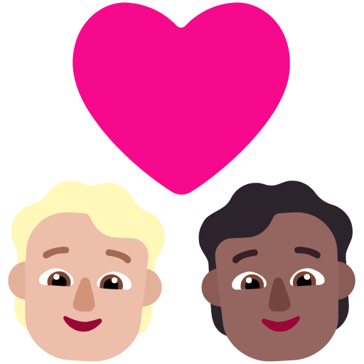 Microsoft design of the couple with heart: person person medium-light skin tone medium-dark skin tone emoji verson:Windows-11-22H2