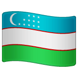 Whatsapp design of the flag: Uzbekistan emoji verson:2.23.2.72