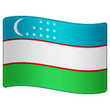 Whatsapp design of the flag: Uzbekistan emoji verson:2.23.2.72