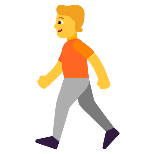 Microsoft design of the person walking emoji verson:Windows-11-22H2