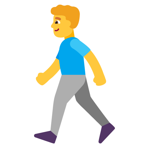 Microsoft design of the man walking emoji verson:Windows-11-22H2