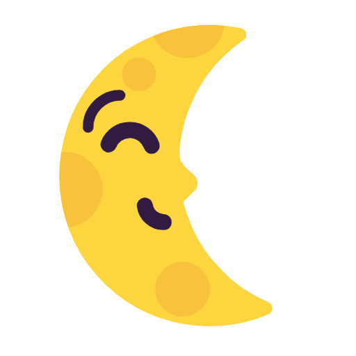 Microsoft design of the last quarter moon face emoji verson:Windows-11-23H2