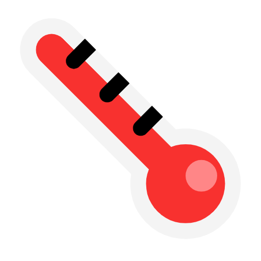 Microsoft design of the thermometer emoji verson:Windows-11-23H2