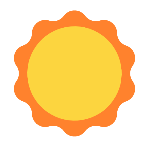 Microsoft design of the sun emoji verson:Windows-11-23H2