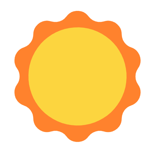 Microsoft design of the sun emoji verson:Windows-11-23H2
