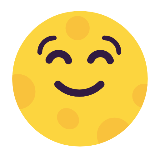 Microsoft design of the full moon face emoji verson:Windows-11-23H2
