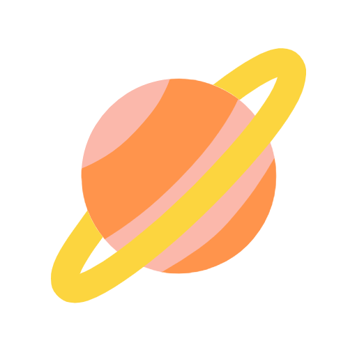 Microsoft design of the ringed planet emoji verson:Windows-11-23H2