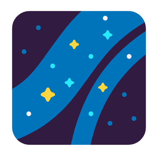Microsoft design of the milky way emoji verson:Windows-11-23H2