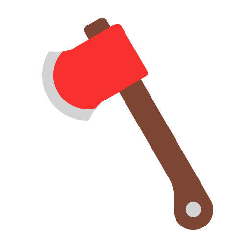 Microsoft design of the axe emoji verson:Windows-11-23H2