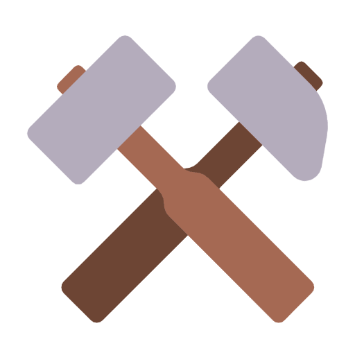 Microsoft design of the hammer and pick emoji verson:Windows-11-23H2