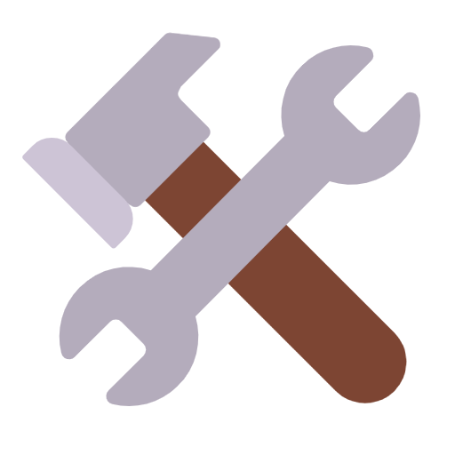 Microsoft design of the hammer and wrench emoji verson:Windows-11-23H2