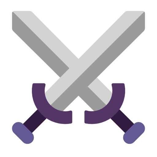 Microsoft design of the crossed swords emoji verson:Windows-11-23H2