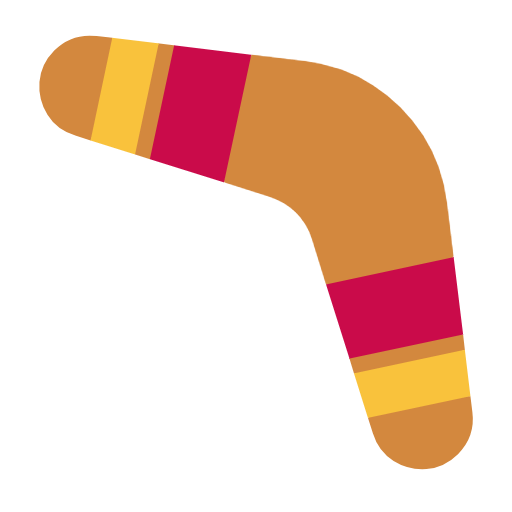 Microsoft design of the boomerang emoji verson:Windows-11-23H2