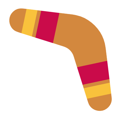 Microsoft design of the boomerang emoji verson:Windows-11-23H2