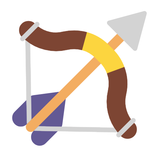 Microsoft design of the bow and arrow emoji verson:Windows-11-23H2