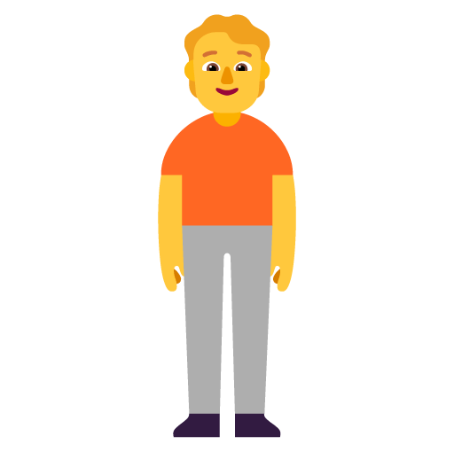 Microsoft design of the person standing emoji verson:Windows-11-22H2