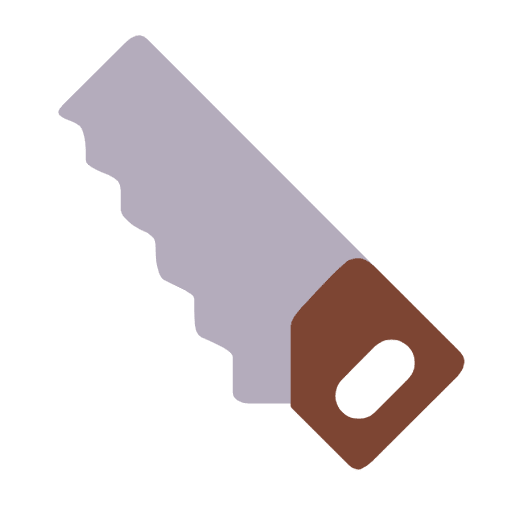 Microsoft design of the carpentry saw emoji verson:Windows-11-23H2