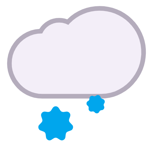 Microsoft design of the cloud with snow emoji verson:Windows-11-23H2