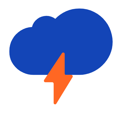 Microsoft design of the cloud with lightning emoji verson:Windows-11-23H2