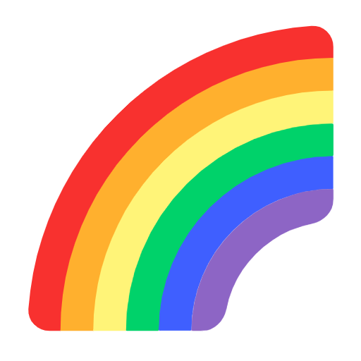 Microsoft design of the rainbow emoji verson:Windows-11-23H2