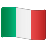 Whatsapp design of the flag: Italy emoji verson:2.23.2.72
