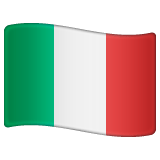 Whatsapp design of the flag: Italy emoji verson:2.23.2.72