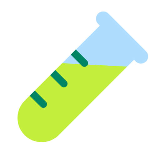 Microsoft design of the test tube emoji verson:Windows-11-23H2