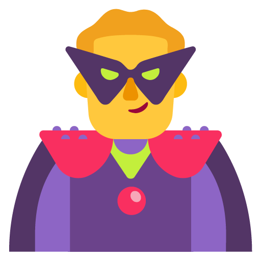Microsoft design of the man supervillain emoji verson:Windows-11-22H2