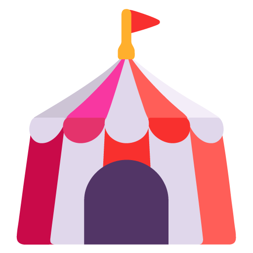 Microsoft design of the circus tent emoji verson:Windows-11-22H2