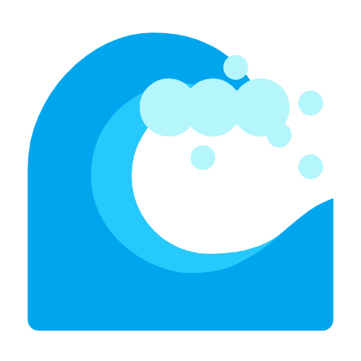 Microsoft design of the water wave emoji verson:Windows-11-23H2