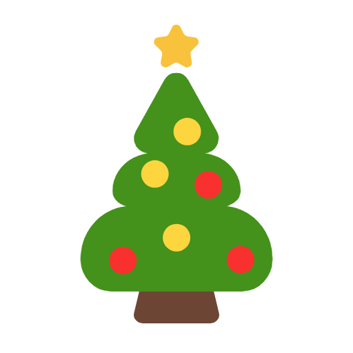 Microsoft design of the Christmas tree emoji verson:Windows-11-23H2
