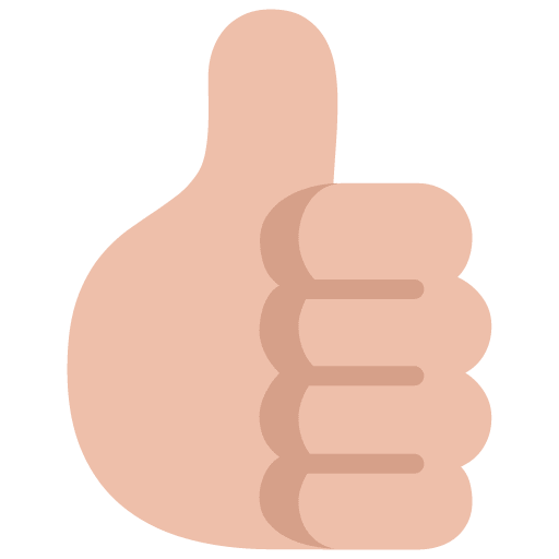 Microsoft design of the thumbs up: medium-light skin tone emoji verson:Windows-11-22H2