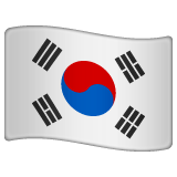 Whatsapp design of the flag: South Korea emoji verson:2.23.2.72