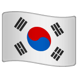 Whatsapp design of the flag: South Korea emoji verson:2.23.2.72