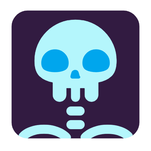 Microsoft design of the x-ray emoji verson:Windows-11-23H2
