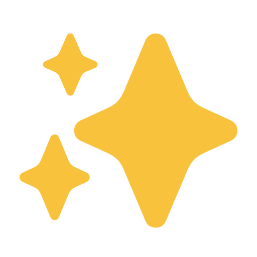 Microsoft design of the sparkles emoji verson:Windows-11-23H2