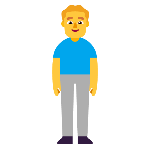 Microsoft design of the man standing emoji verson:Windows-11-22H2