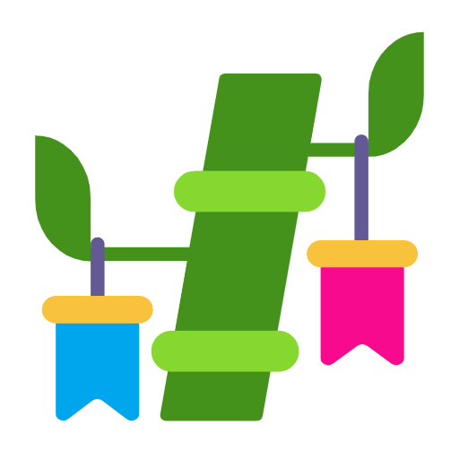 Microsoft design of the tanabata tree emoji verson:Windows-11-23H2