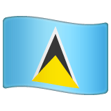 Whatsapp design of the flag: St. Lucia emoji verson:2.23.2.72